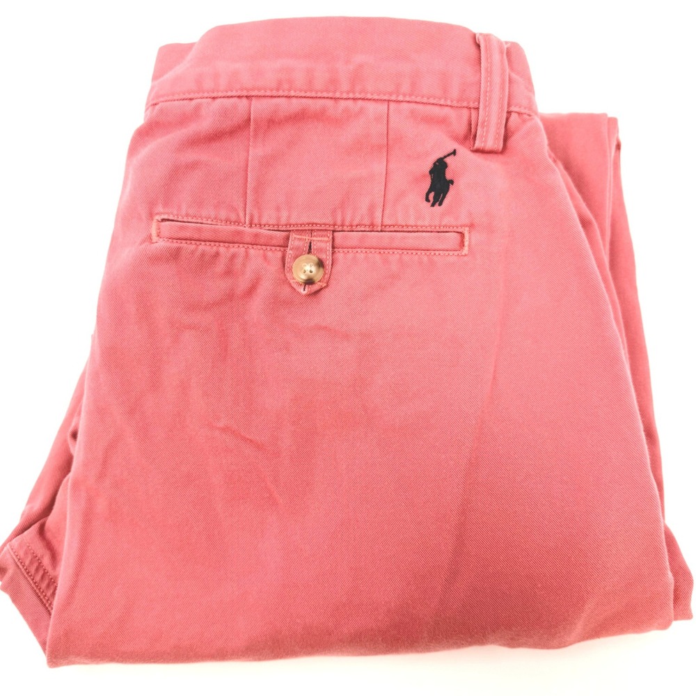 Polo Ralph Lauren Mens 31x29 Classic Fit Chino‎ Pants Salmon Pink Coral Cotton